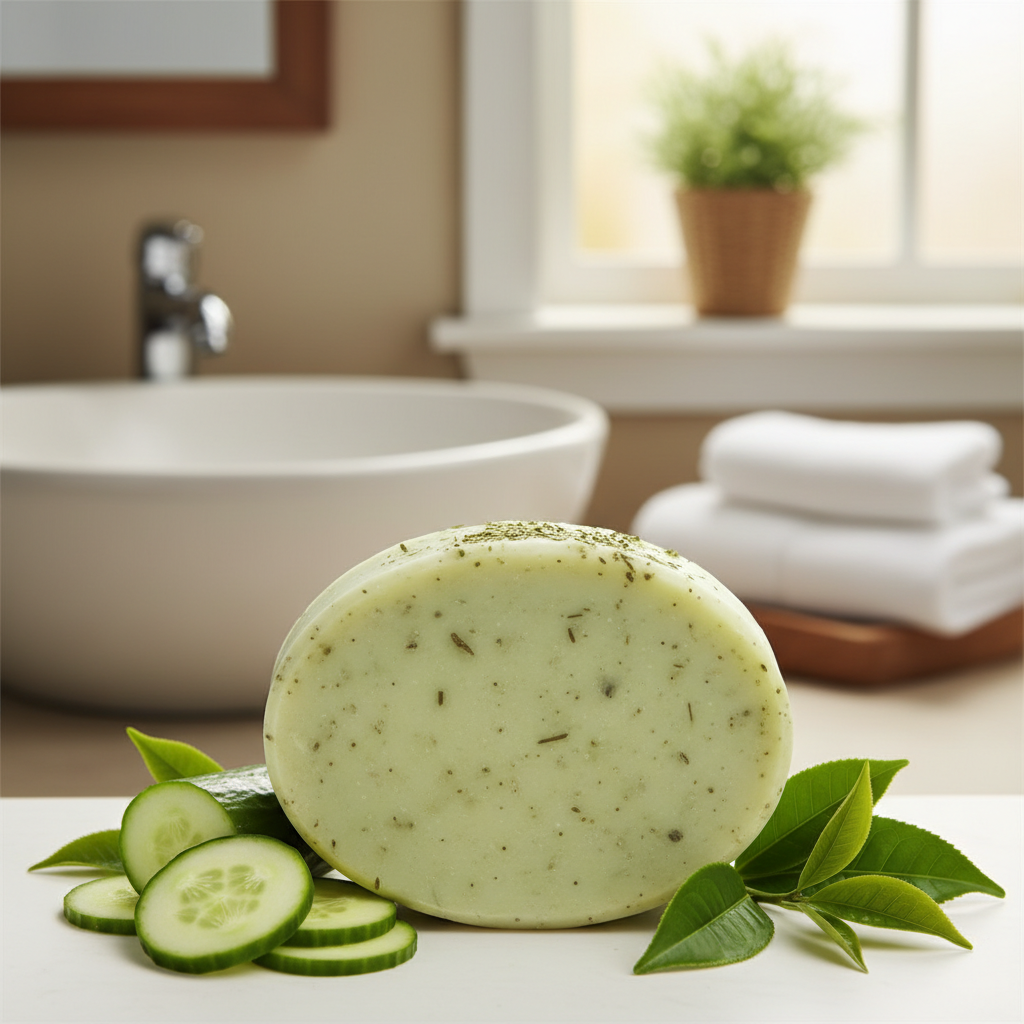 Jabón Refrescante de Pepino y Té Verde